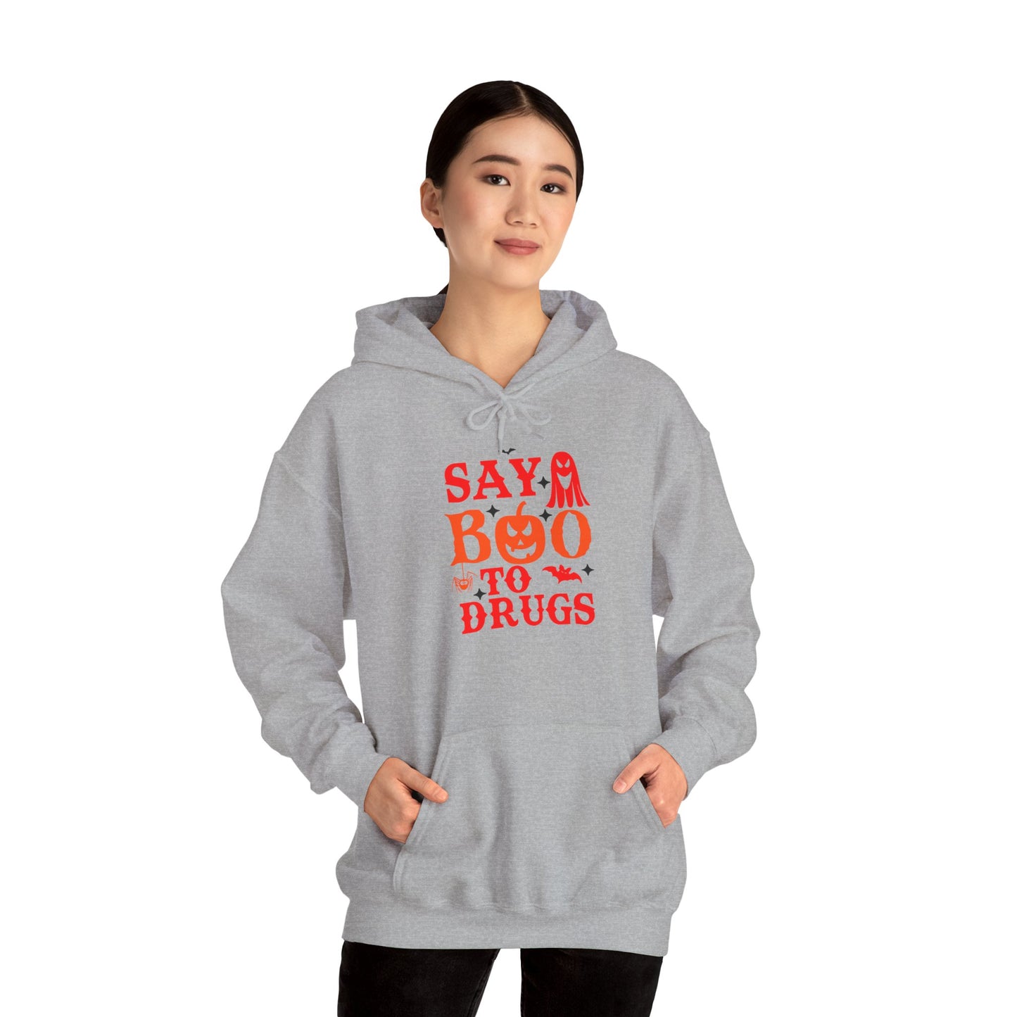 Halloween "Say Boo to Drugs" Graphic | Unisex Adult Hoodie