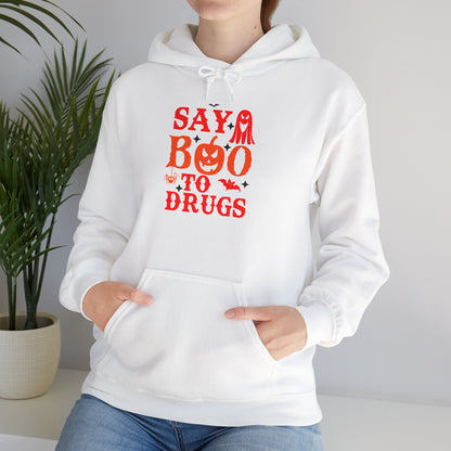 Halloween "Say Boo to Drugs" Graphic | Unisex Adult Hoodie