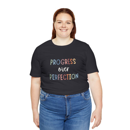 Progress Over Perfection Tee • Unisex Adult Short Sleeve T-Shirt
