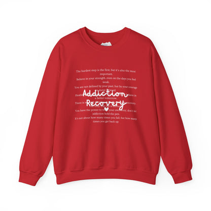 Addiction Recovery Inspirational Message Crewneck • Unisex Crewneck Sweatshirt