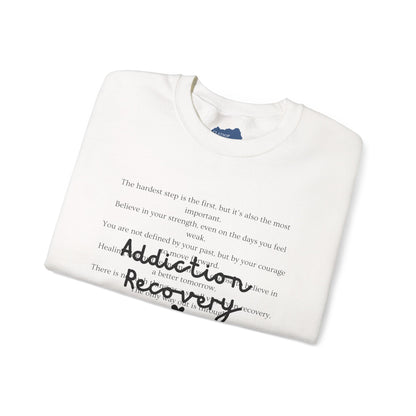 Addiction Recovery Inspirational Message Crewneck • Unisex Crewneck Sweatshirt