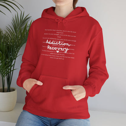 Addiction Recovery Inspirational Message Sweatshirt • Unisex Adult Hoodie