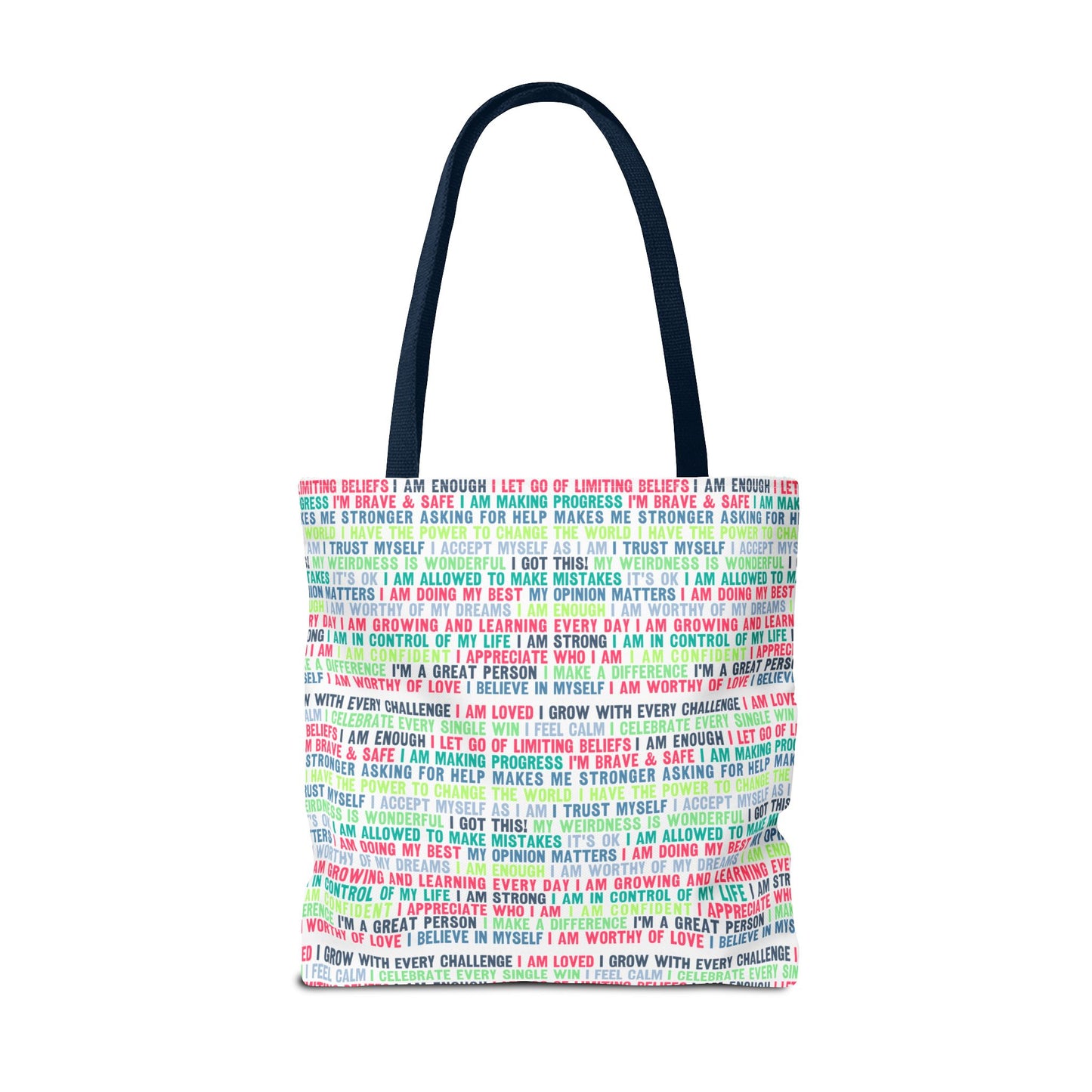 Daily Affirmations in Multi-Color | Eco-Friendly Tote Bag