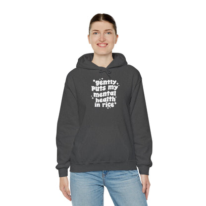 Gently Puts My Mental Health in Rice • Unisex Adult Hoodie