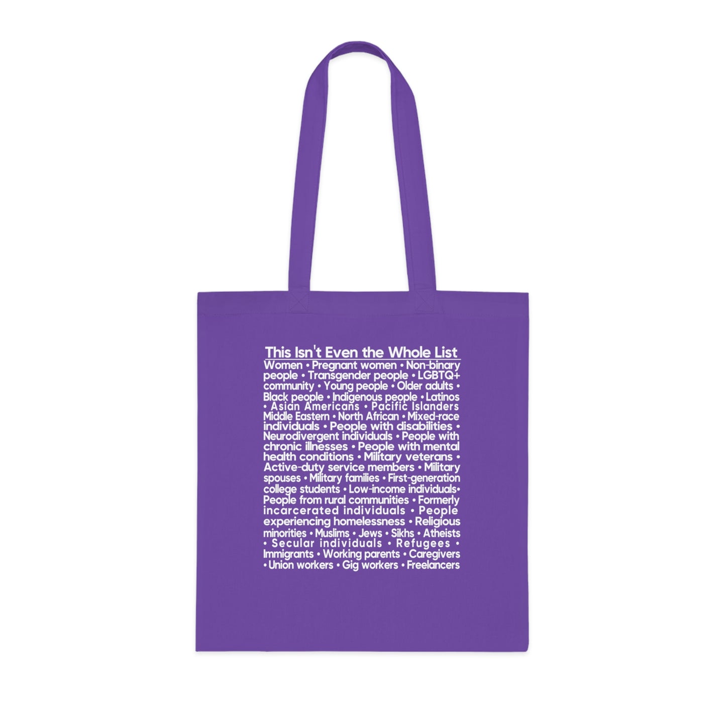 You're Probably DEI Too, Diversity Statement • Eco-Friendly Cotton Grocery Tote