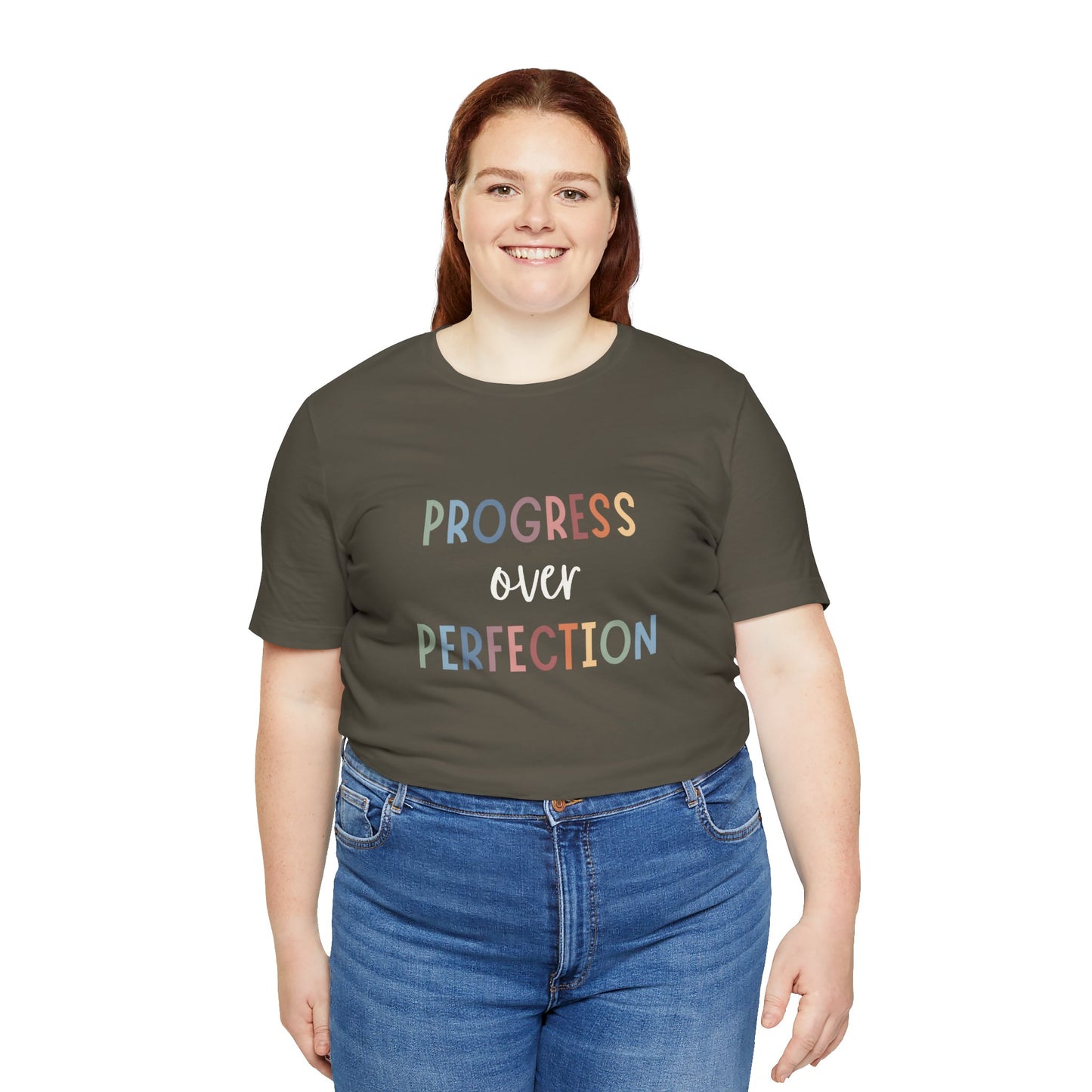 Progress Over Perfection Tee • Unisex Adult Short Sleeve Tee