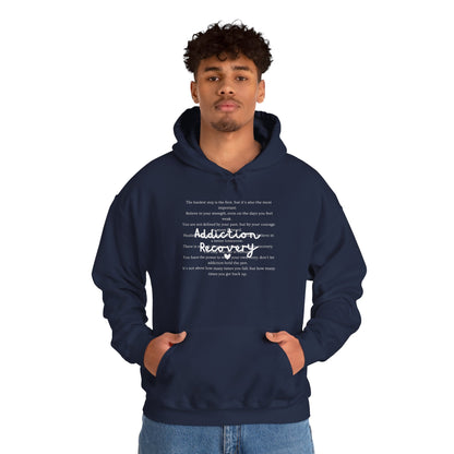 Addiction Recovery Inspirational Message Sweatshirt • Unisex Adult Hoodie