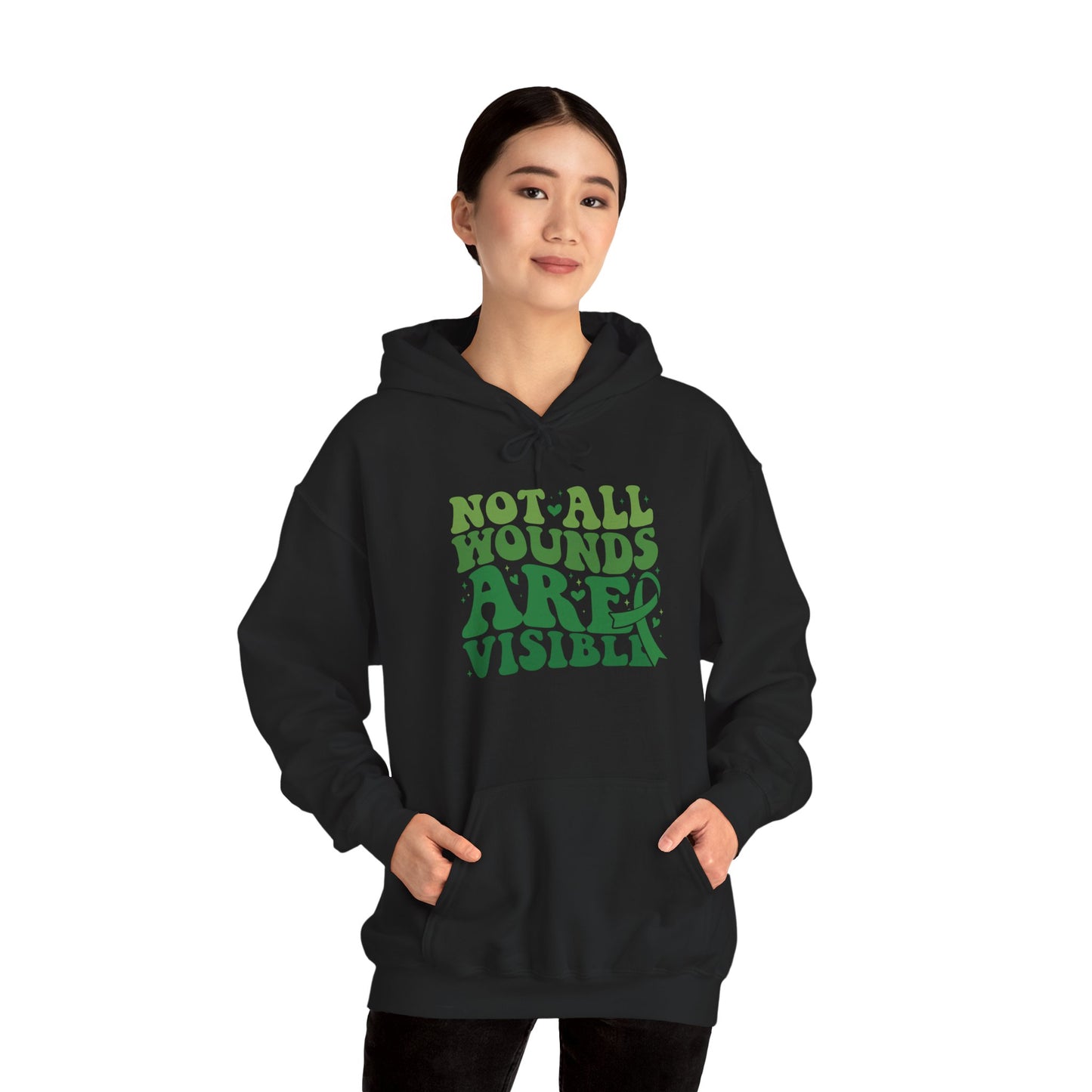 "Not All Wounds Are Visible" Mental Health Awareness | Adult Unisex Hoodie