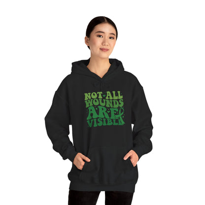 "Not All Wounds Are Visible" Mental Health Awareness | Adult Unisex Hoodie