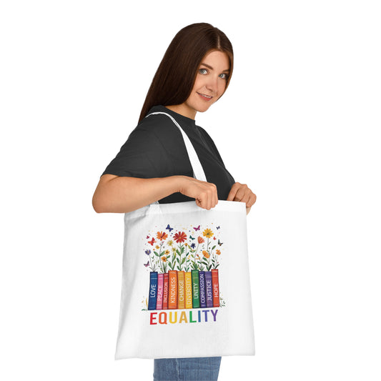Equality Floral Design • Eco-Friendly Cotton Grocery Tote