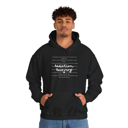 Addiction Recovery Inspirational Message Sweatshirt • Unisex Adult Hoodie