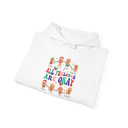 "All Feelings Are Okay" Holiday Edition • Unisex Adult Hoodie