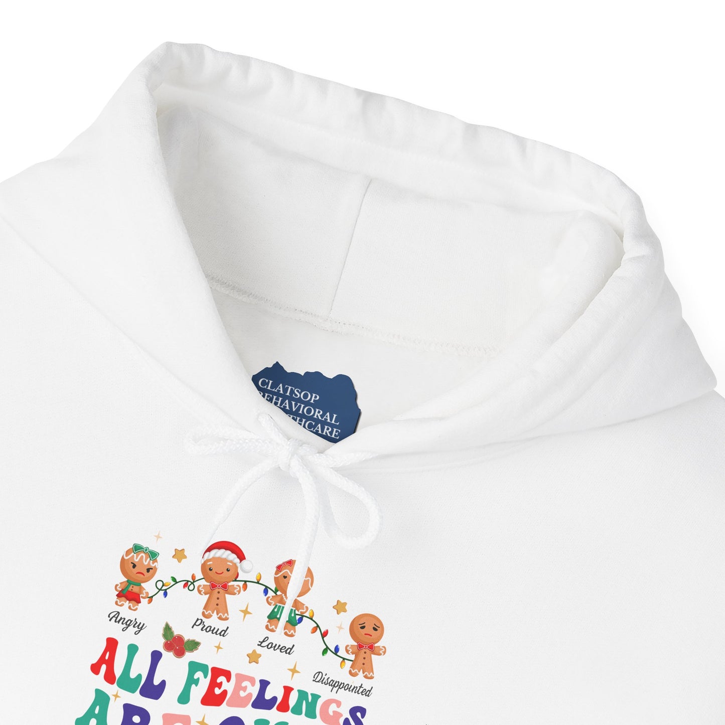 "All Feelings Are Okay" Holiday Edition • Unisex Adult Hoodie